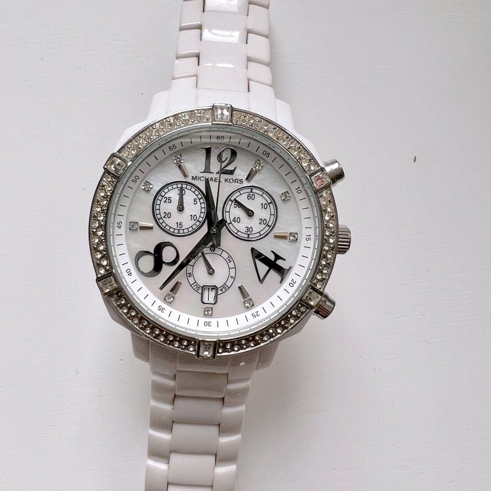 Michael Kors Women’s White Opal Watch